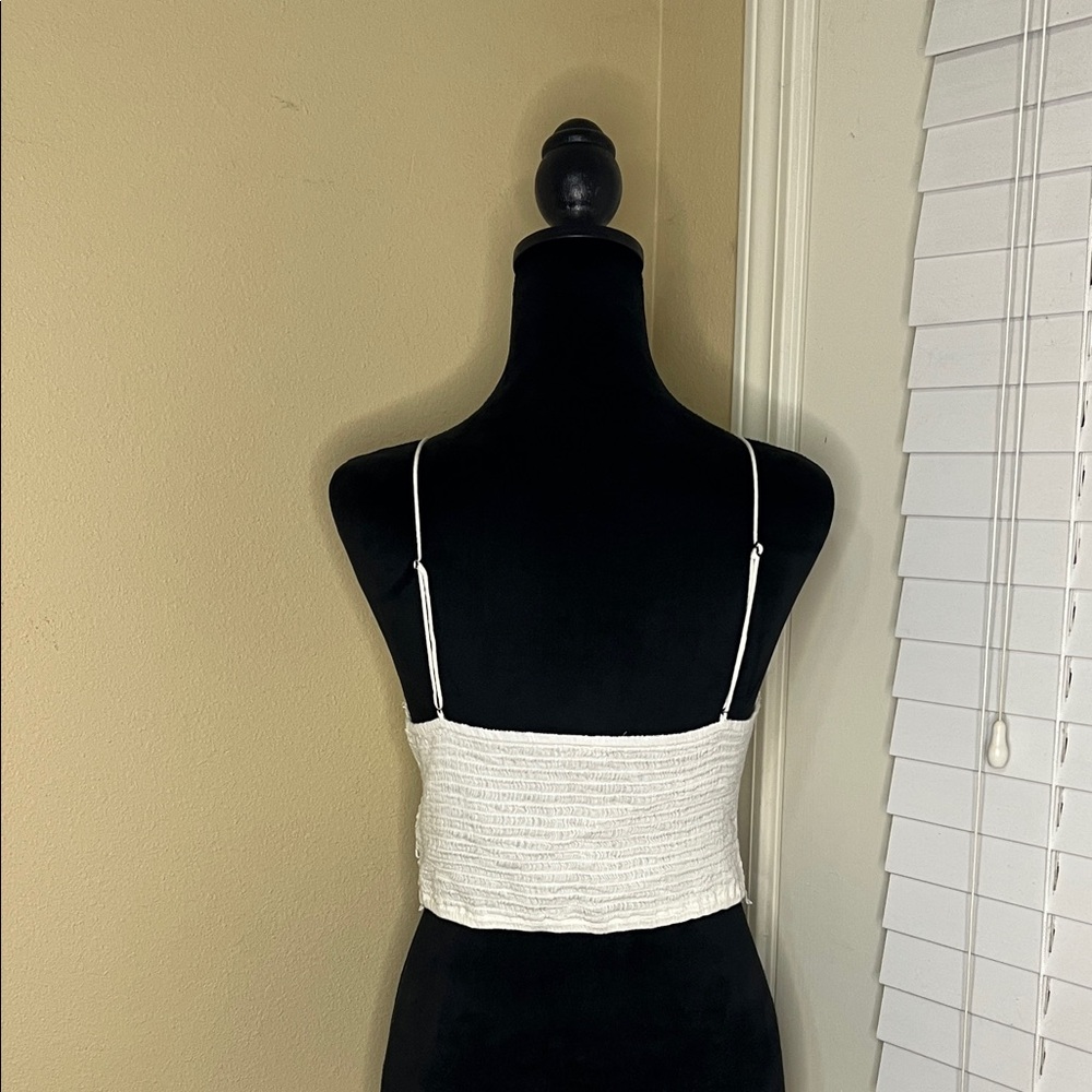 Athena Cream Lace Crop Top Camisole - Picture 2 of 6